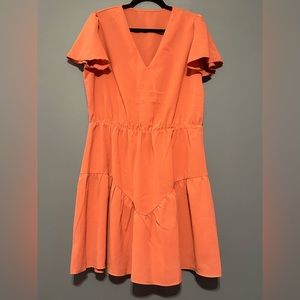 Shein dusty orange terracotta summer dress size XL